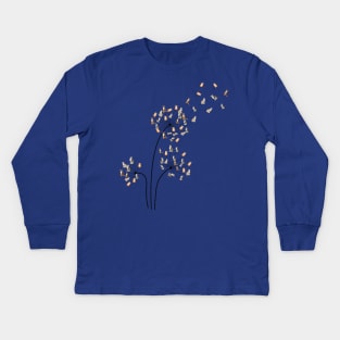 Cat Dandelion Cute Cat Kids Long Sleeve T-Shirt